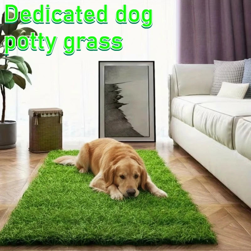 Dog Grass Mat Washable Reusable Odor Control Training Pee Pad Non Slip Backing Easy Clean Pet Potty Mat Accessories