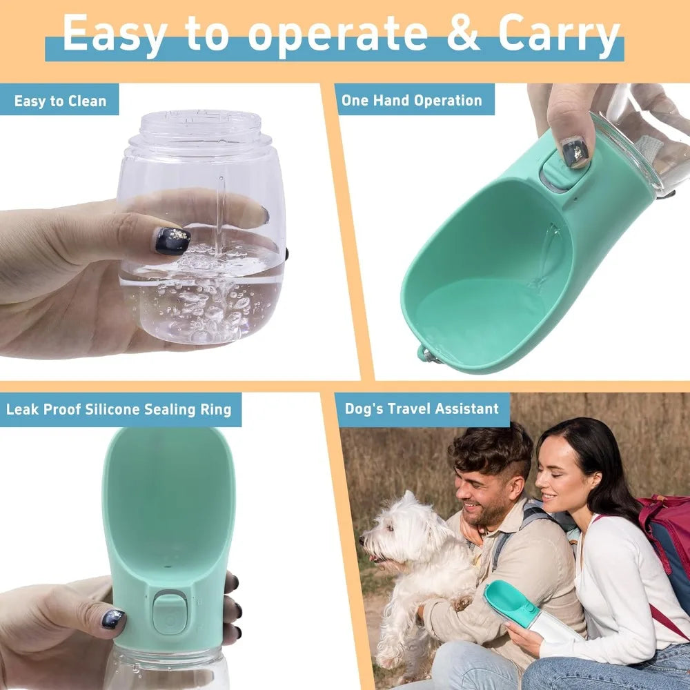 Pet Water Bottle 300ml/350ml/550ml Portable Outdoor Leak Proof Dog Water Bottle Outdoor Walking Dog Drinking Bowl Pet Supplies